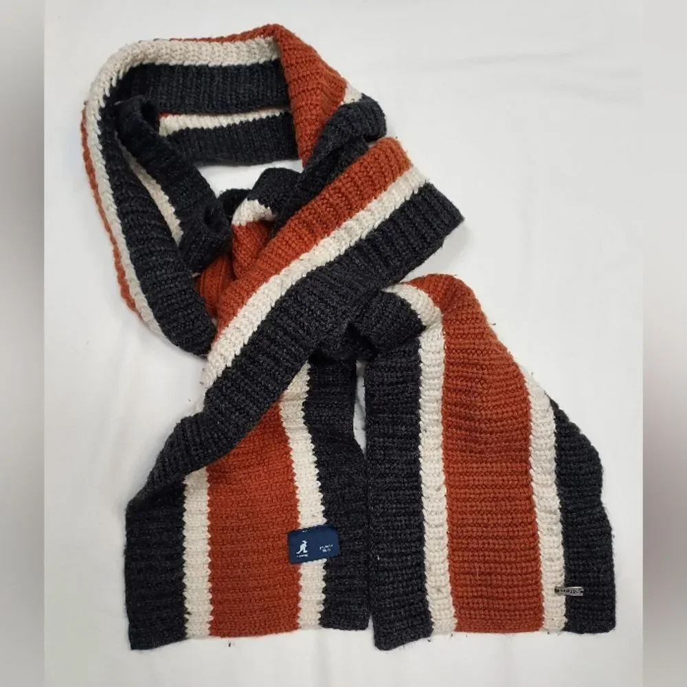 Kangol Wool Blend Chunky Knit Scarf Muffler